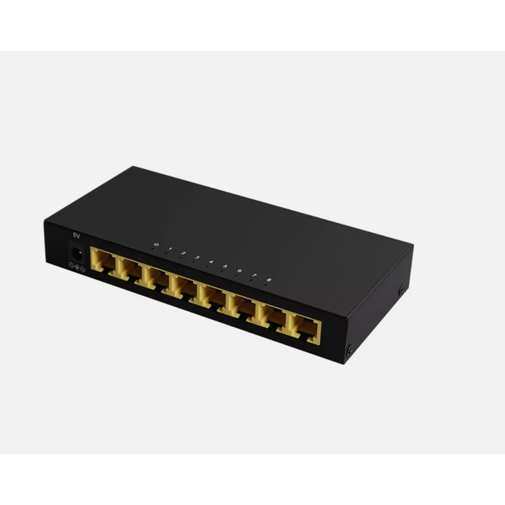 Switch de retea 8-Port Gigabit, fara management, compact, plug-and-play ...