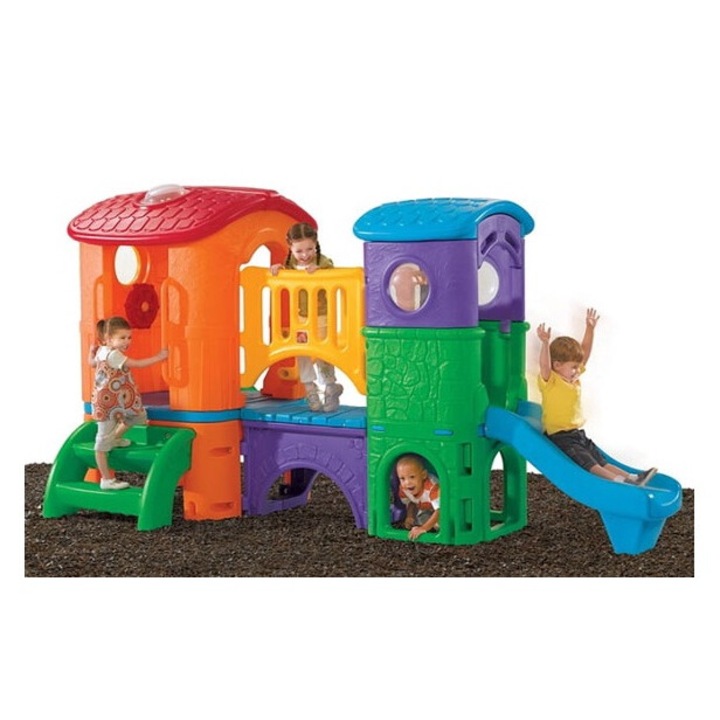 Loc de joaca Step2 cu tunel si tobogan, portocaliu, dimensiuni variate