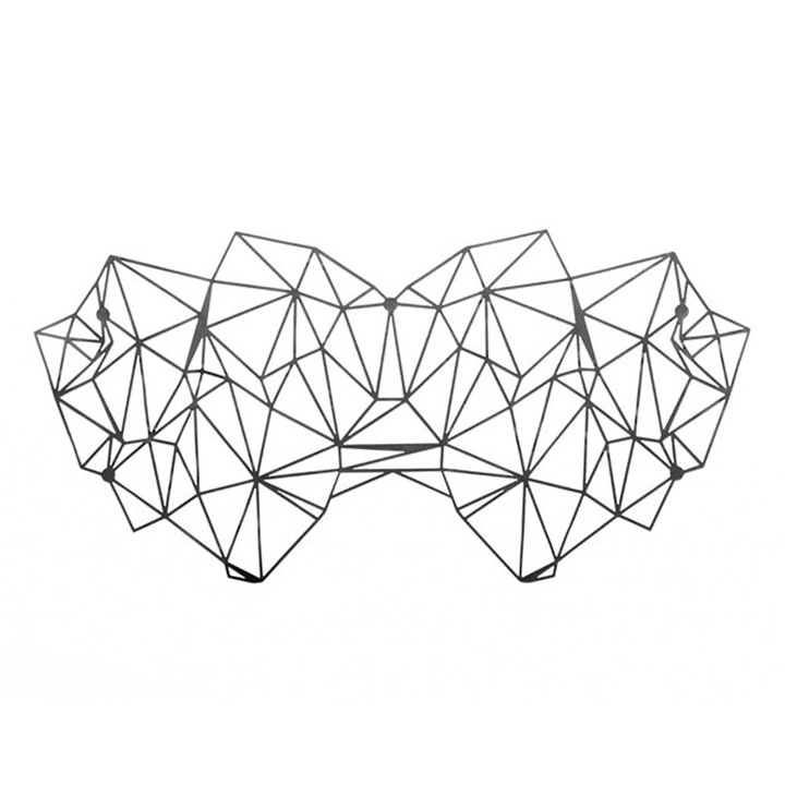 Masca de fata Bijoux Indiscrets Kristine, vinil, Negru