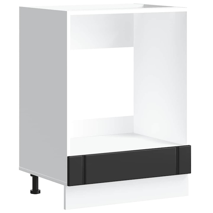 Dulap pentru cuptor „Lucca” vidaXL, lemn, negru prelucrat, 15.45 kg