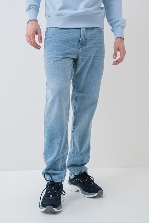 Tommy Hilfiger, Relaxed fit farmernadrág zsebekkel, Melange világoskék