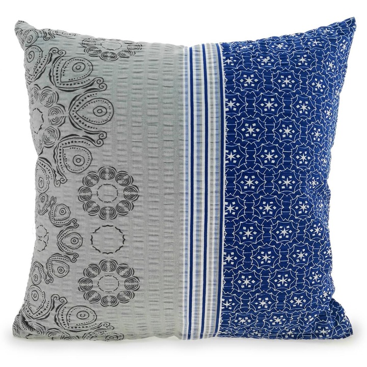 Feta de perna 50x60 model albastru marin gri dungi verticale