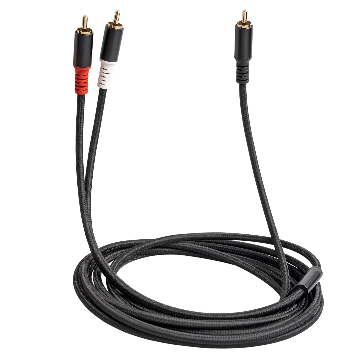 Cablu audio Y RCA 2m, RCA tata la 2 x RCA tata, ecranare dubla, cupru ...