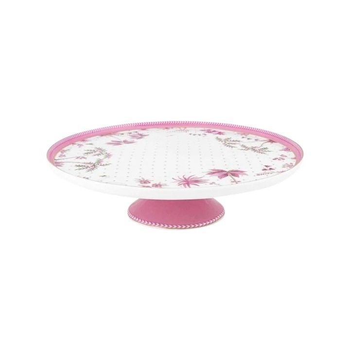 Mini tava din portelan, pentru tort, Pip Studio, Gold Pink, 21.5 cm, colectia Jolie