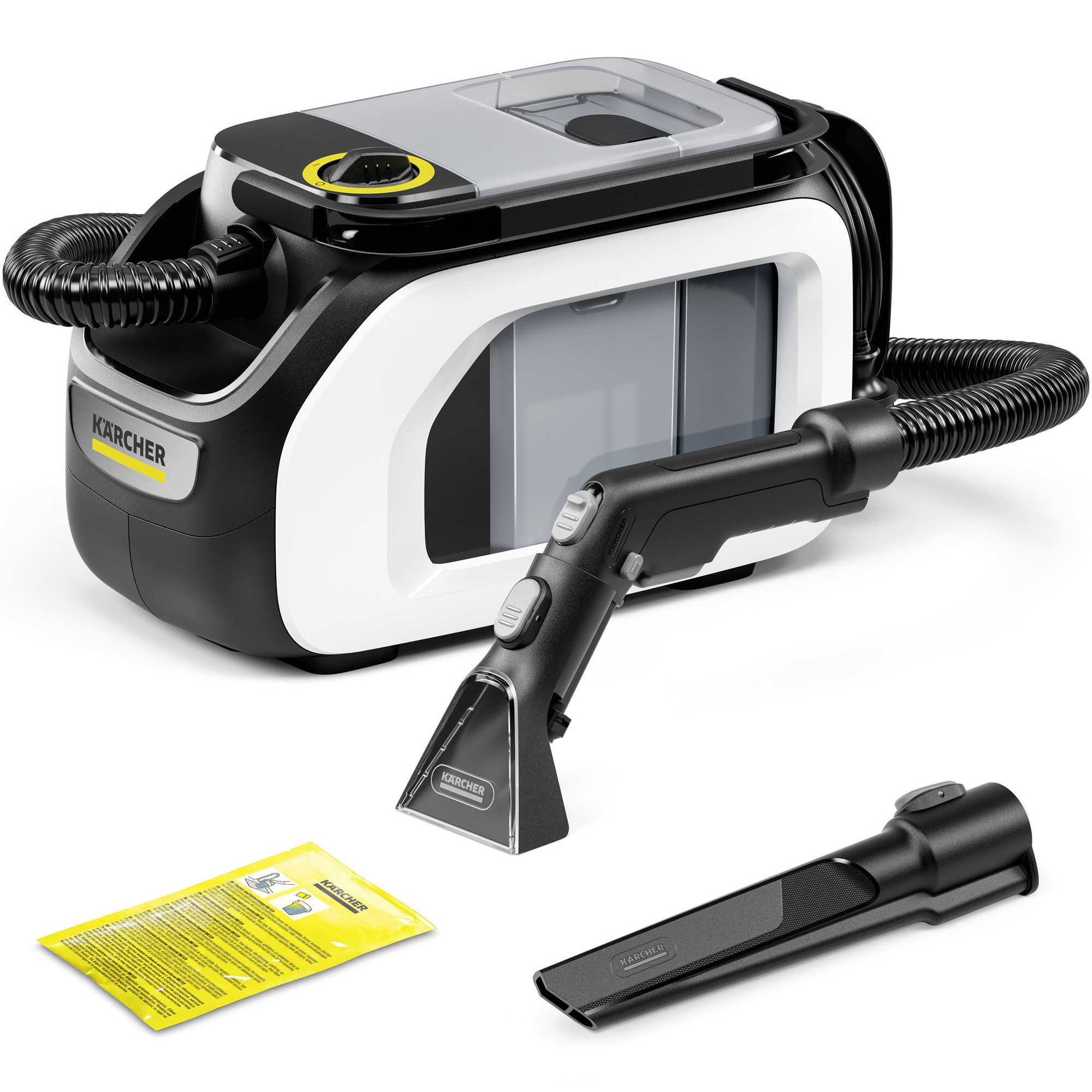Aspirator cu spalare prin injectie-extractie Karcher SE 3 Compact Home, 500 W, rezervor apa curata/murdara 1,7/2,9 l, duza injectie-extractie de mana, duza injectie-extractie spati
