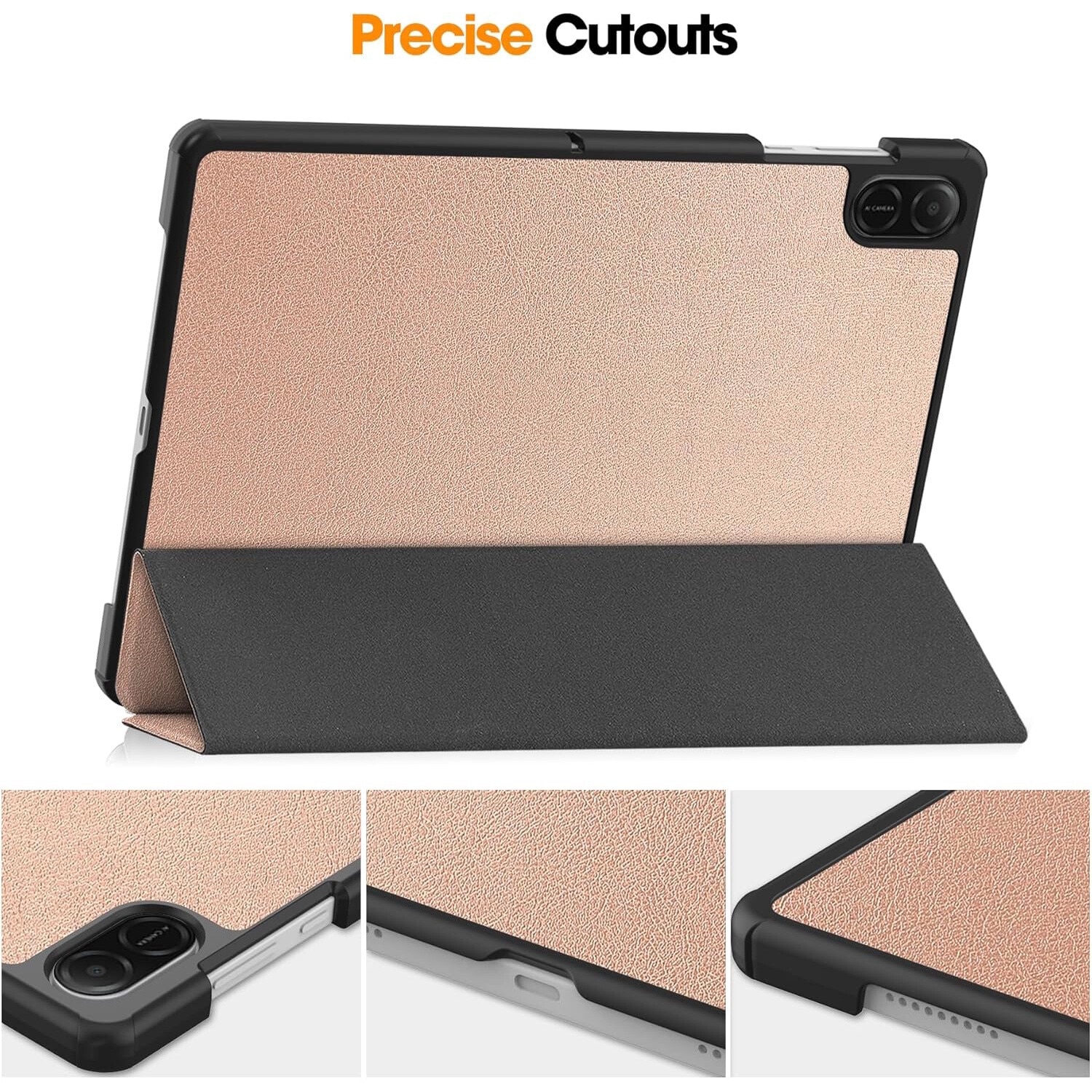Husa pentru Honor Pad X8a tip stand functie sleep/wake-up protectie 360 - Roz