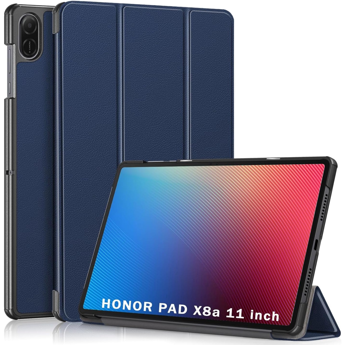 Husa pentru Honor Pad X8a tip stand functie sleep/wake-up protectie 360 - Albastru