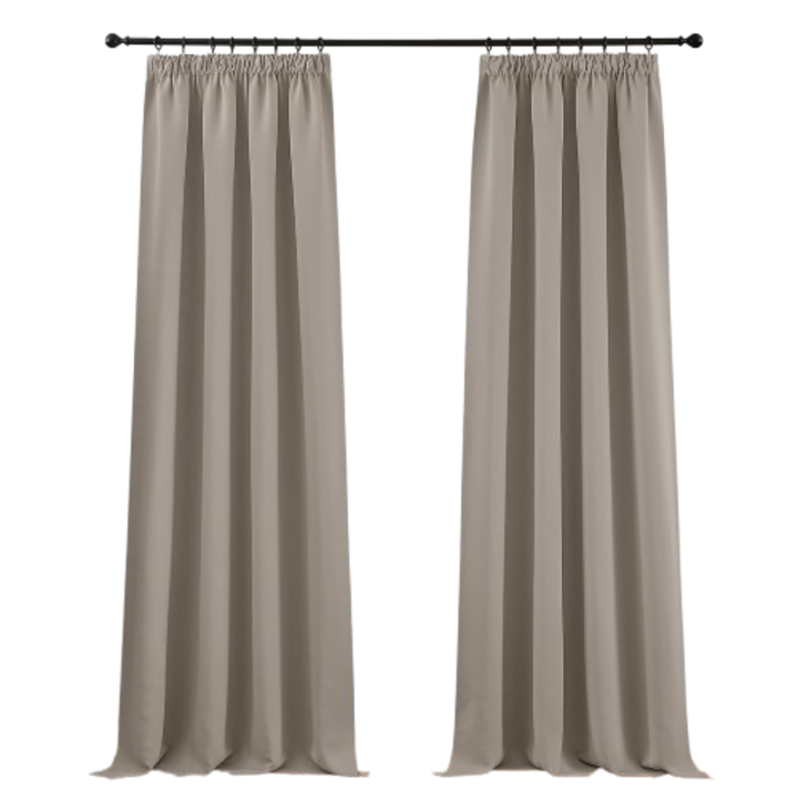 Комплект 2 пердета PONY DANCE, с Rejansa, Непрозрачни, Термична защита, 140 x 260 см, Перлено кафяво