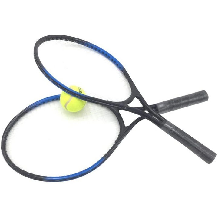 Комплект мини тенис ракети, 2 части, сини, 23x52.5см