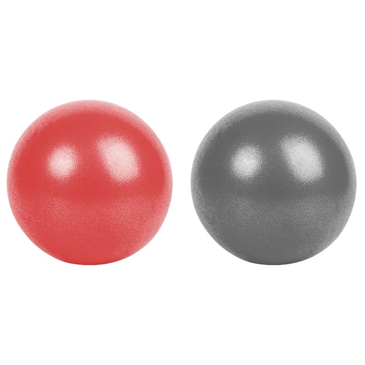 Фитнес топка, Bender Ball, многофункционална, сиво+червено, 65см