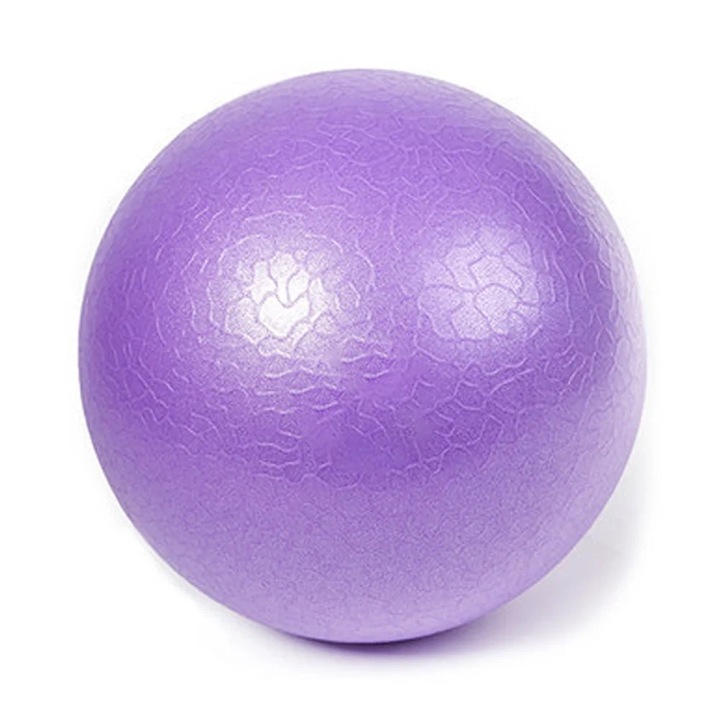 Фитнес топка, лилава, 25 см, комплект топки за упражнения и баланс