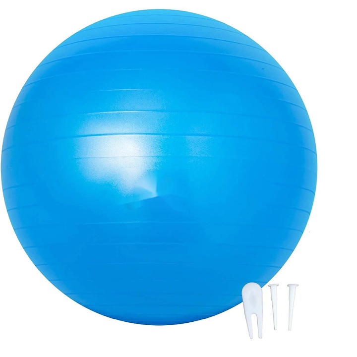 Фитнес топка 21.7 инча 55 см взривобезопасна за йога и пилатес