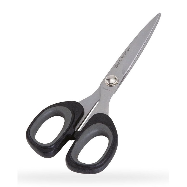 Професионална шивашка ножица, Premax, неръждаема стомана с титаниево покритие, прави остриета, дължина 13 см., Omnia Line