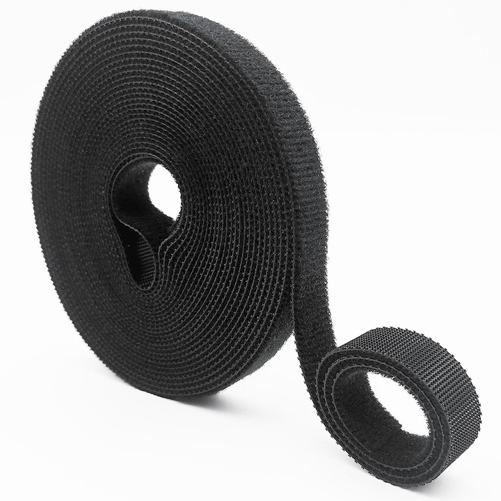 Arici velcro 10m x 1 cm, benzi cu arici negru