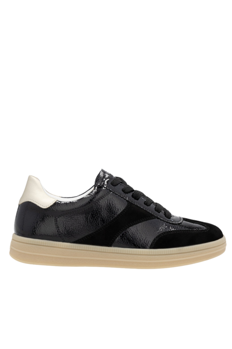 Pantofi sport, dama, REMONTE, D2C01-03, negru, piele lacuita 40