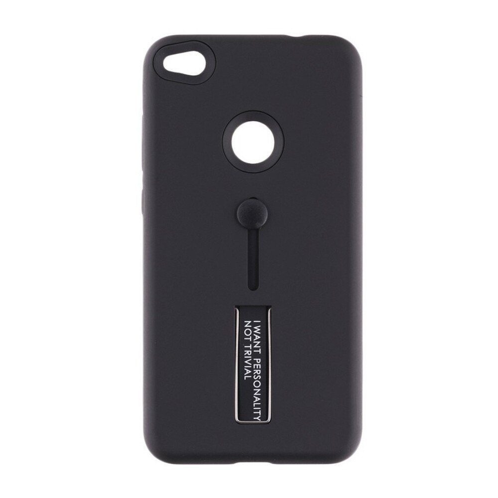 Husa spate EuroCELL antisoc cu suport pentru Huawei P8 Lite 2017, negru