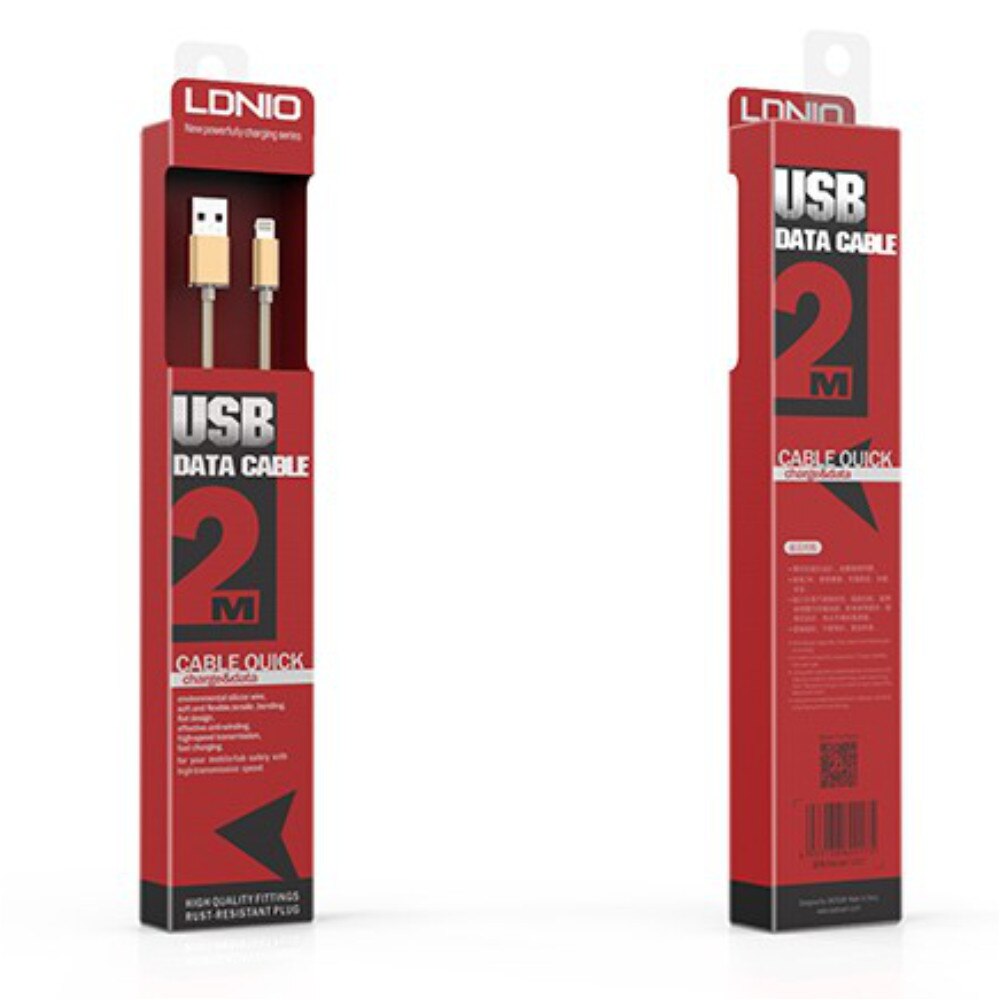 Cablu de date textil Ldnio cu mufa micro USB, 2m