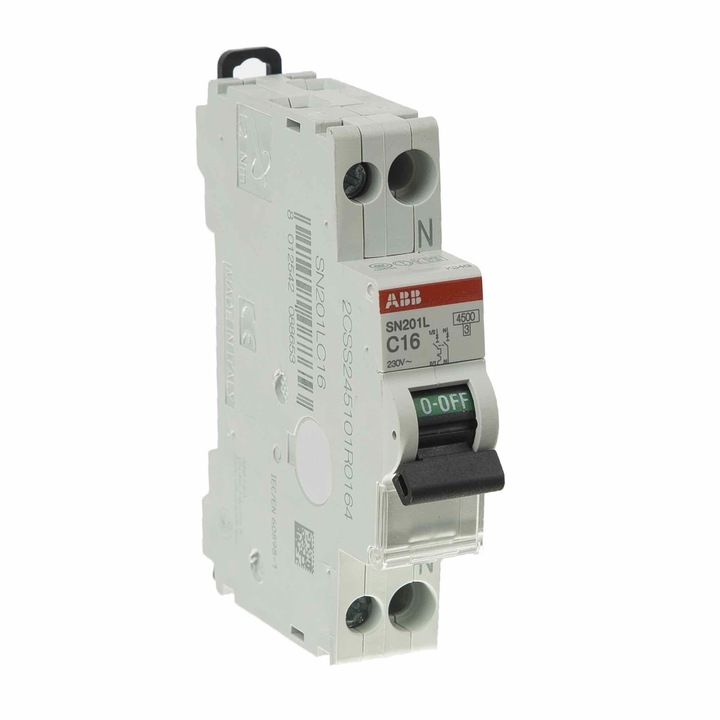 Disjunctor modular ABB, P+N, 16A, 1P