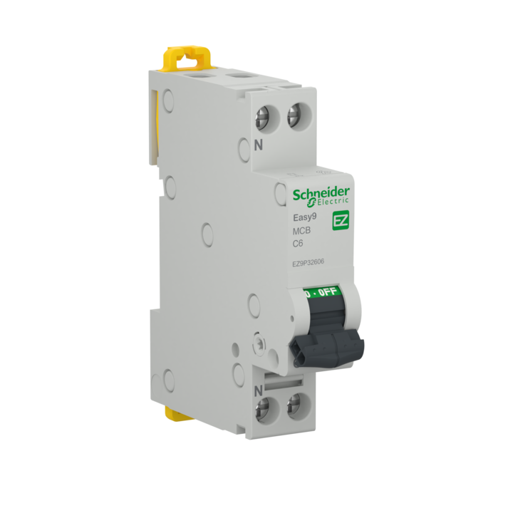 Disjunctor Schneider Easy9, P+N, 6A, 1 P