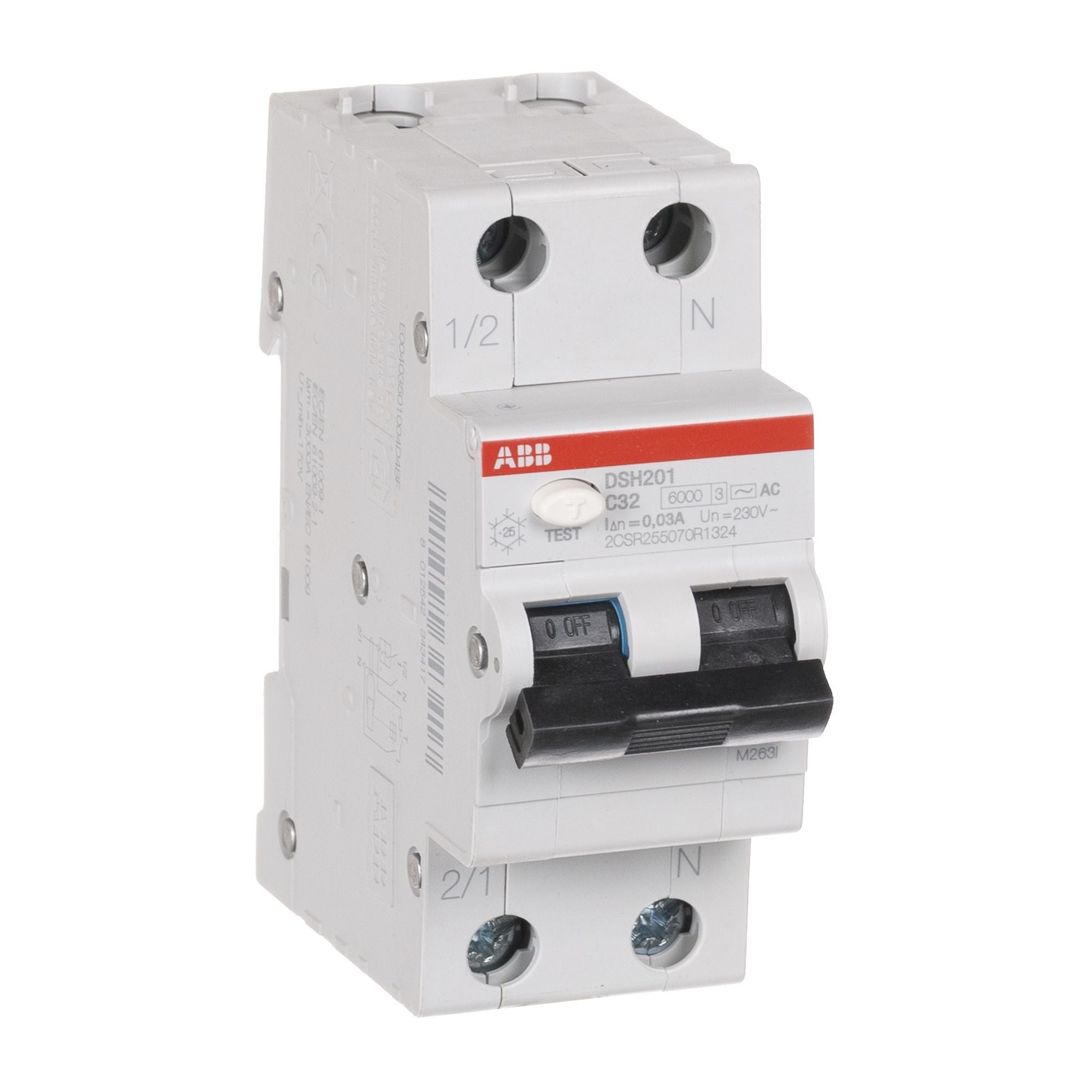 Disjunctor modular ABB, diferential P+N, 32A, 2P - eMAG.ro