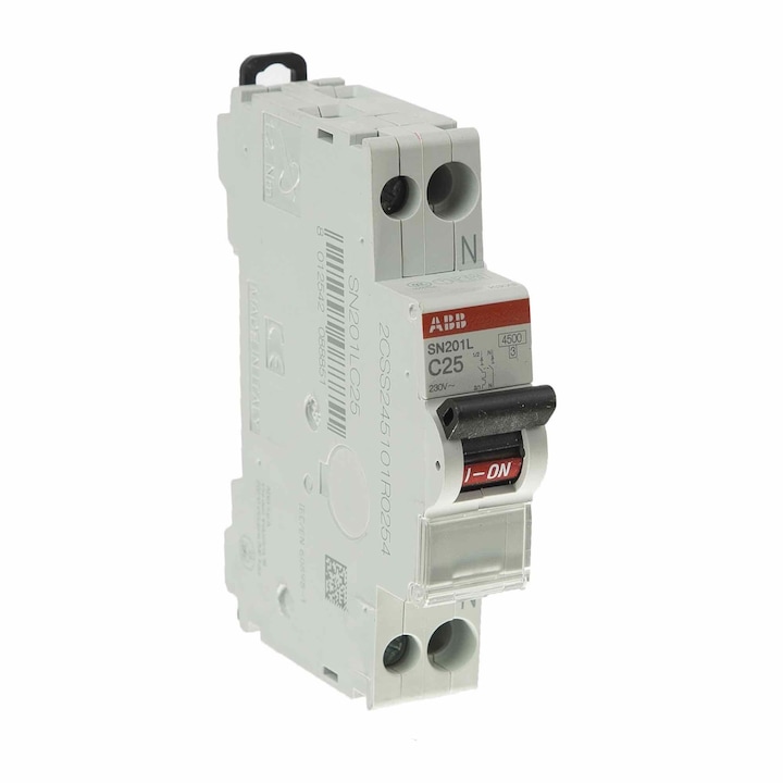 ABB moduláris megszakító, P+N, 25A, 1P