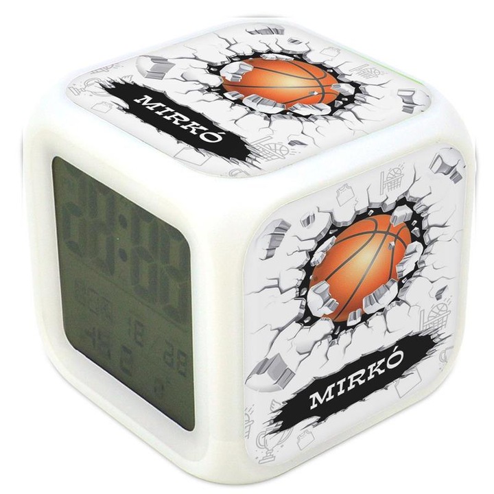 Ceas desteptator cu lumina de baschet care schimba culoarea Mirko