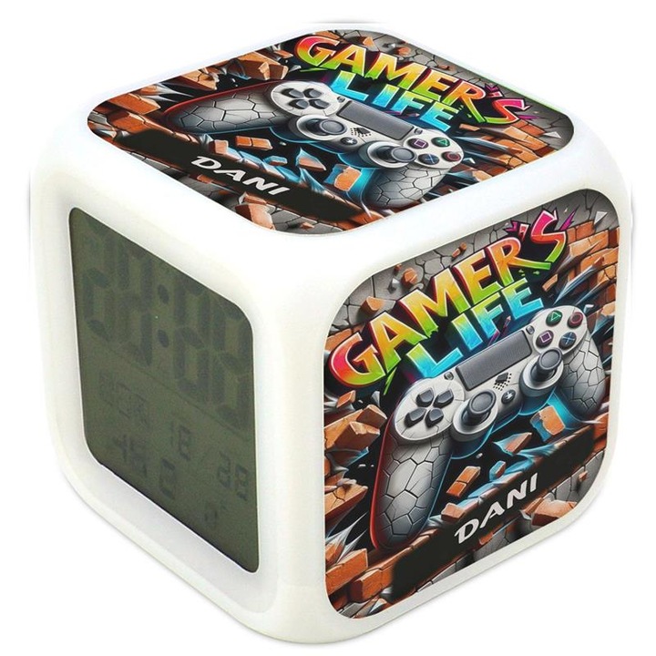 Ceas desteptator cu lumina care schimba culoarea Gamer's Life Dani