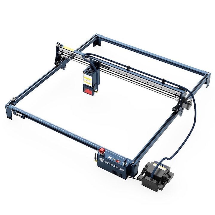 Машина за лазерно гравиране, SCULPFUN S30 Ultra, 33W, 600x600mm, автоматичен въздушен асистент, кутия за инструменти, кутия за лазерен ремонт, синя