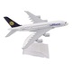 Излят модел на самолет, декорация за дома, детайлен дизайн, материал от сплав, бял