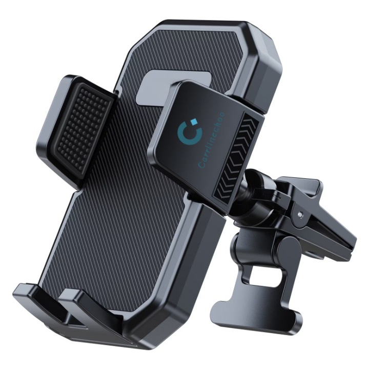 Univerzális autós mobiltelefon-tartó, A levegő kimenetre szerelhető, 6,5-9,3 cm, Szögletes forma, carrlinechoo®, Fekete