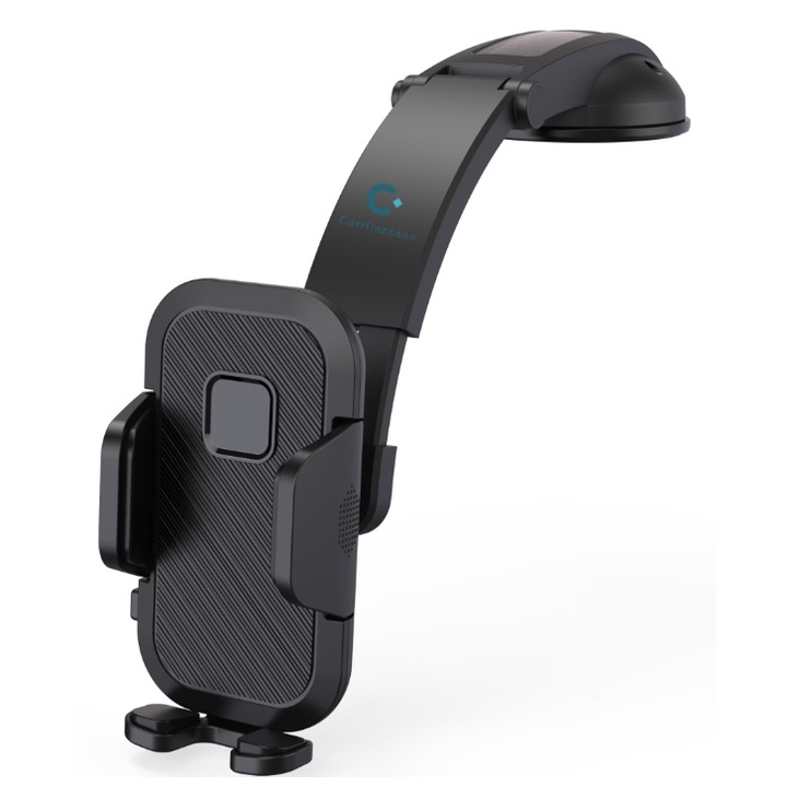 Univerzális autós mobiltelefon-tartó, teleszkópos kar, 360 fokos forgatás, autó középkonzoljára szerelhető, 4,5-7 hüvelyk, carrlinechoo®, fekete