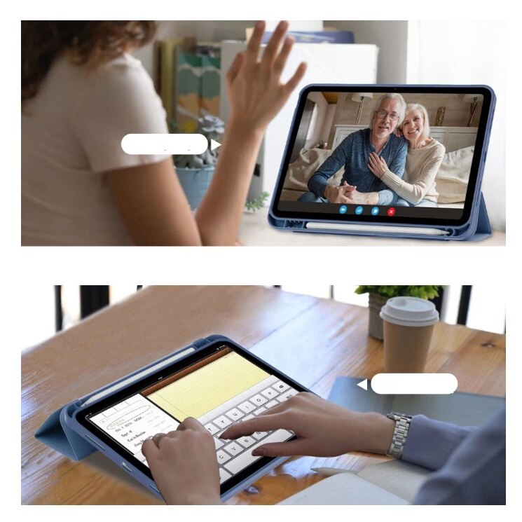 Husa tableta pentru iPad 10, 10.9 inchi (2022)， functia trezire/somn, cu functie stand, carrlinechoo®, Bleumarin