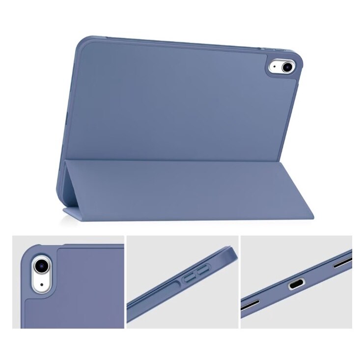 Husa tableta pentru iPad 10, 10.9 inchi (2022)， functia trezire/somn, cu functie stand, carrlinechoo®, Bleumarin
