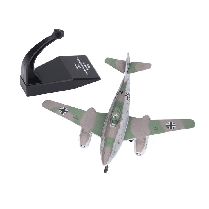 Авиационен модел 1:72, Me 262, сплав, 2 стойки, декорация за бюро
