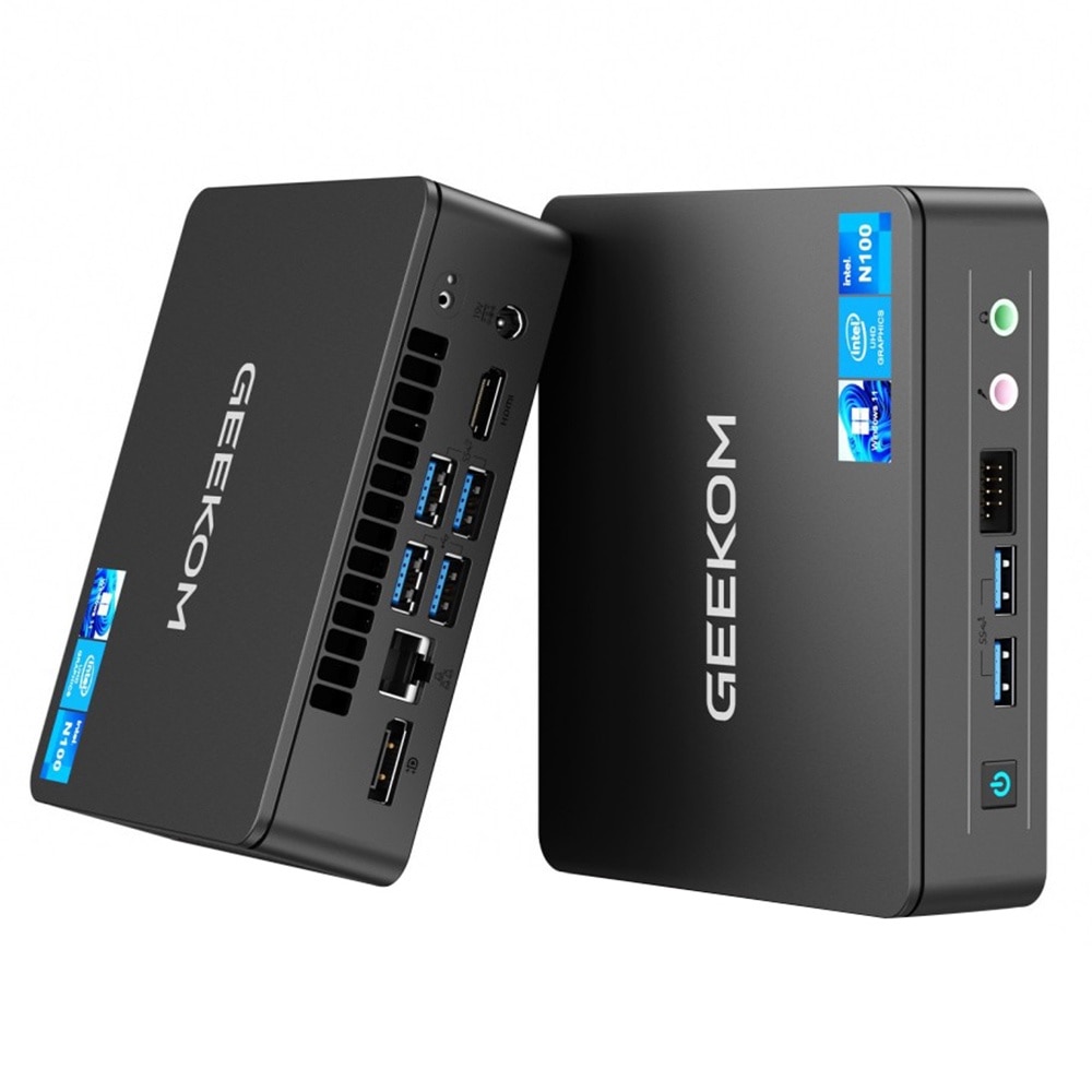 Mini PC, GEEKOM, Air12 Lite, Intel N100 4 nuclee 3.4GHz, 8GB RAM
