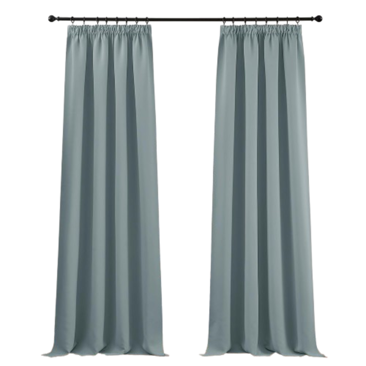 2 db PONY DANCE függöny szett, Rejansa, átlátszatlan, hővédelem, 140 x 245 cm, Arctic Blue