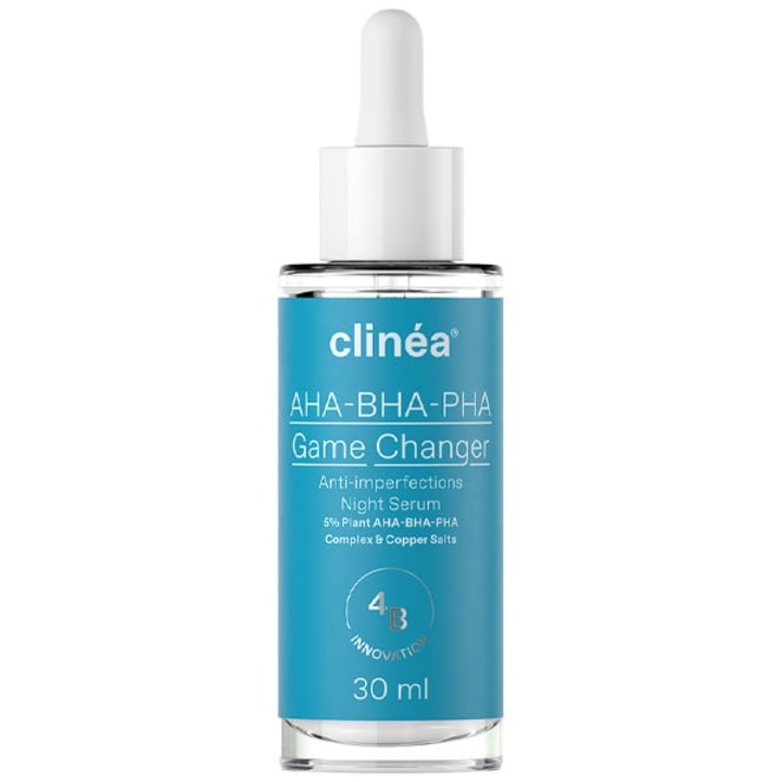 Clinea AHA - BHA - PHA Game Changer, 30ml, anti-pattanás, üvegbőr hatás