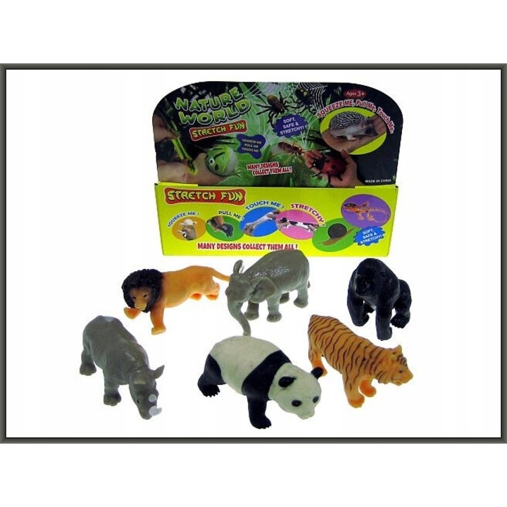 Фигурки на диви животни, Хипопотам, 12 см, комплект от 6 части, зелени