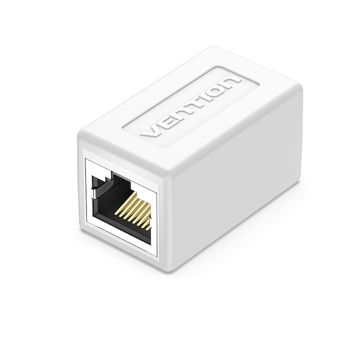 Адаптер за удължителен Ethernet RJ45 кабел, VENTION, Cat.6, FTP, бял