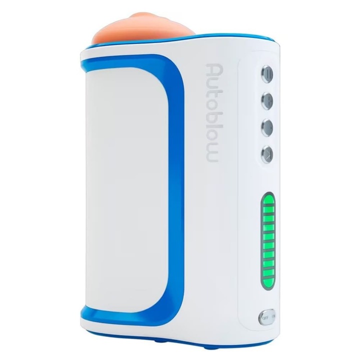 Szexgép Autoblow AI+, maszturbáció, 9 mód, fehér/kék, okostelefonos alkalmazás