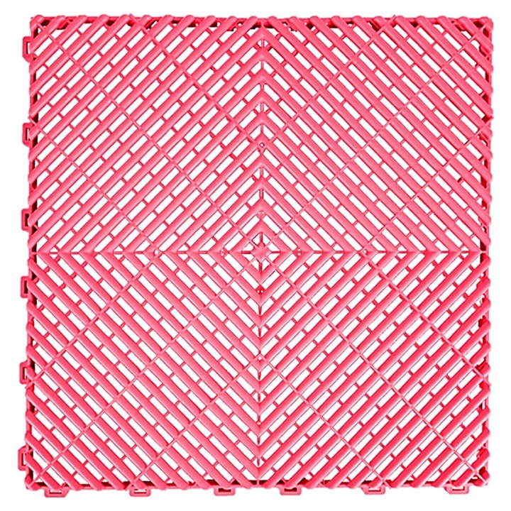 Модулен вентилиран под за съхранение в гараж Розов