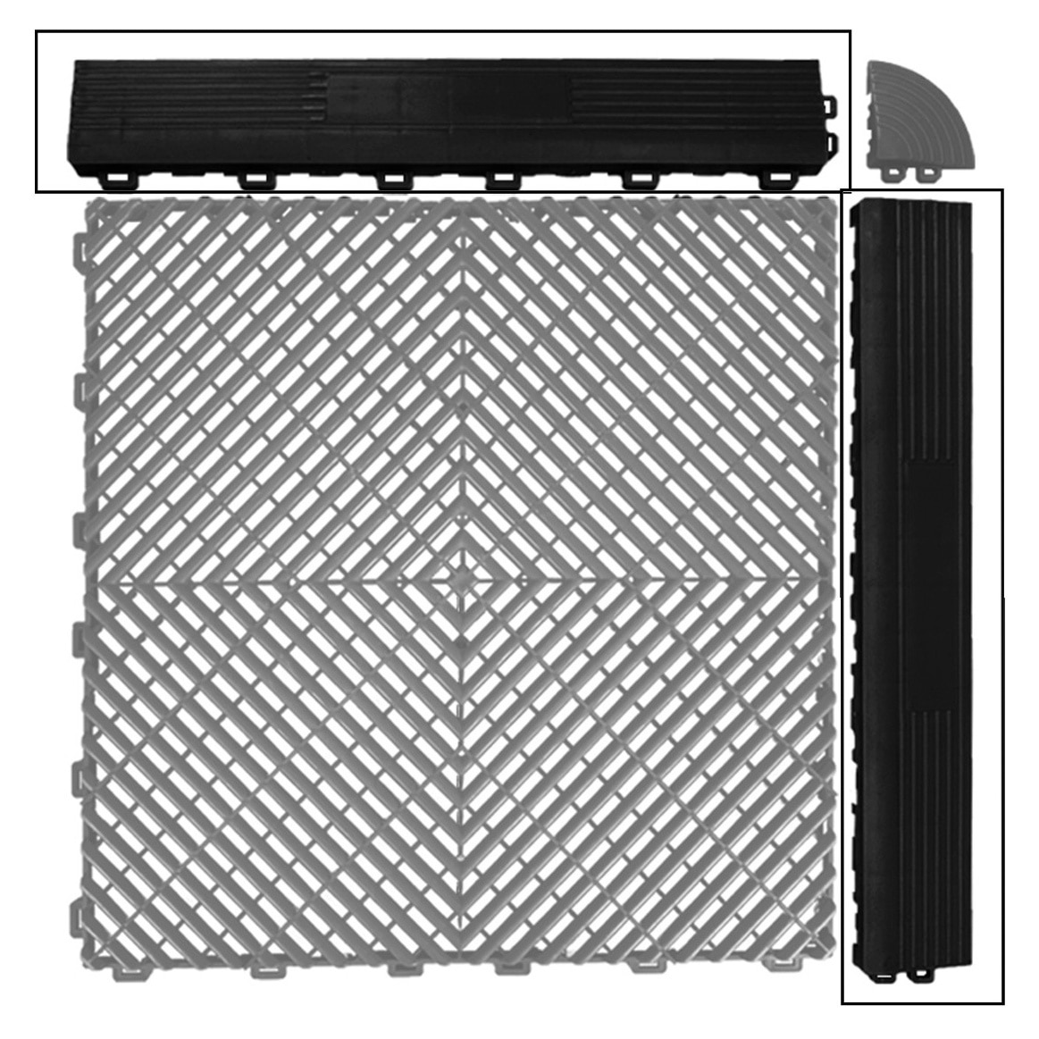 Ramp Edge for Garage Interlocking Floor Tiles Warehouse Modular ...