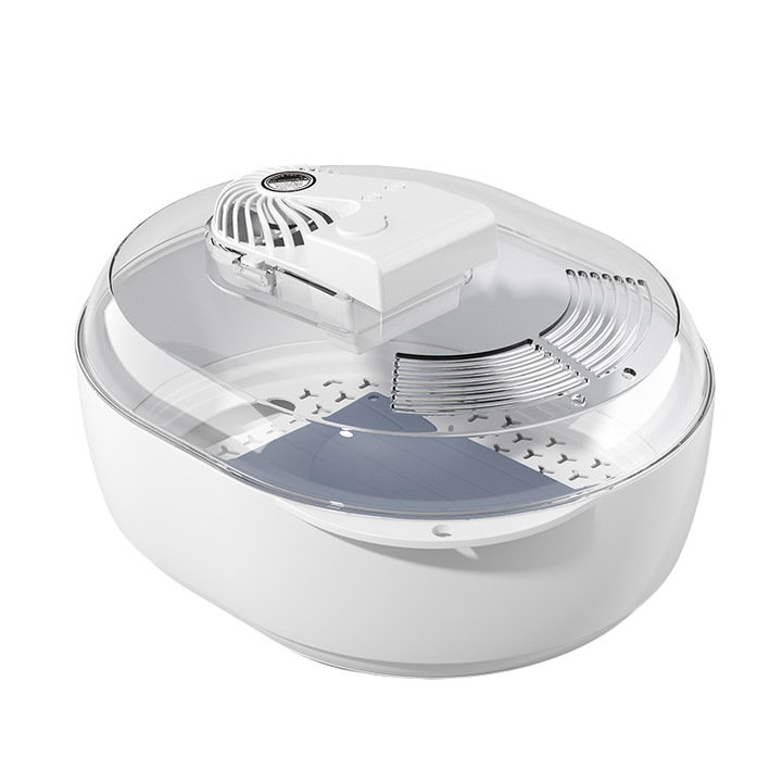 Cutie de dezghetare a alimentelor, 6 in 1, degerminare UVC, cos de scurgere, ventilator mic, umezire hidratanta, port USB, alb