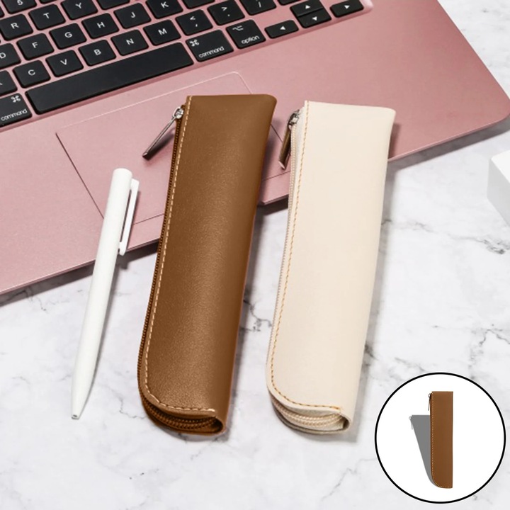 Моливник, прост дизайн, плътен цвят, 20x4 см, преносим