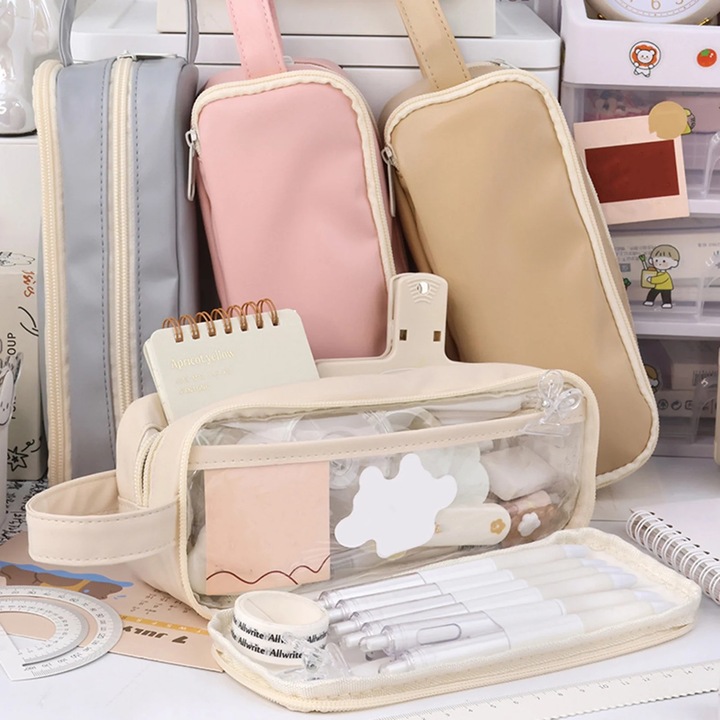 Молив голям капацитет, 2 слоя, многоцветен, 21x8x7см