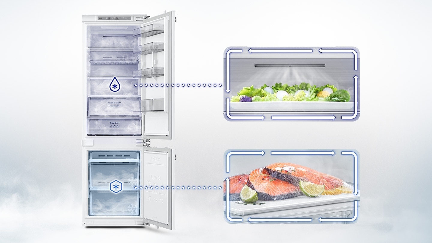 Combina frigorifica incorporabila Samsung, 298L, Clasa E, No Frost, Twin Cooling, Smart Things AI Energy, Cool Select+, Optimal Fresh+, Space Max, 193.5 cm, BRB70F30AES0EO 4 res 981346923aa2732df217e5bfc65cb94d