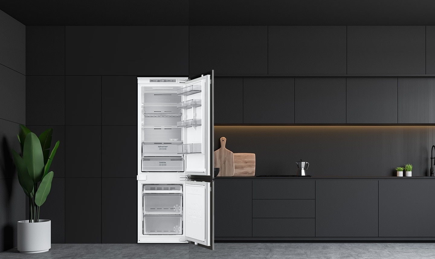 Combina frigorifica incorporabila Samsung, 298L, Clasa E, No Frost, Twin Cooling, Smart Things AI Energy, Cool Select+, Optimal Fresh+, Space Max, 193.5 cm, BRB70F30AES0EO 2 res a9bc3deb615fdbe609e2c30b464c8fc5