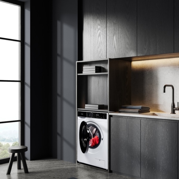 Masina de spalat rufe Samus WSADI-12143, 12 kg, 15 programe, Motor inverter, 1400 rotatii, Clasa energetica A, Afisaj electronic, Programe speciale: Abur, Blugi, Pilote, Eliminare par de animale, Tesaturi copii, Alb