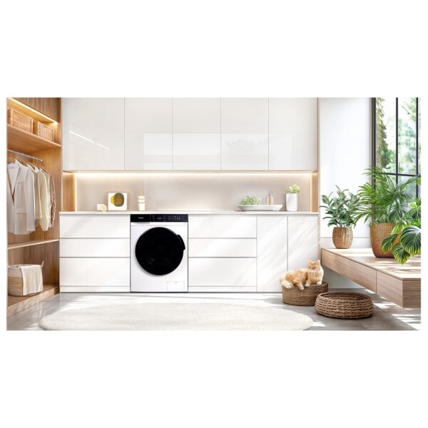 Masina de spalat rufe Samus WSDKI5-10144, 10 kg, 11 programe, Motor inverter, 1400 rotatii, Clasa energetica A, Display Led color, Spalare nocturna, Nivel murdarie, Extra-clatire, Extra-putere, Amanare sfarsit program, Spalare cu aburi, Alb