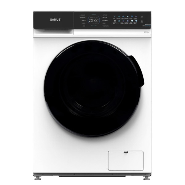 Masina de spalat rufe Samus WSDKI5-10144, 10 kg, 11 programe, Motor inverter, 1400 rotatii, Clasa energetica A, Display Led color, Spalare nocturna, Nivel murdarie, Extra-clatire, Extra-putere, Amanare sfarsit program, Spalare cu aburi, Alb